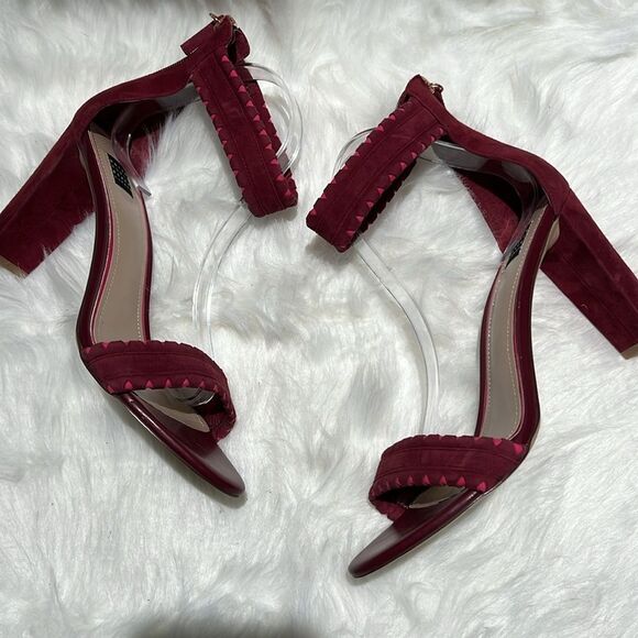 {WHBM}Nathalie Madder Suede/Leather Strappy Heels Size 10M.   B72 - Picture 3 of 11